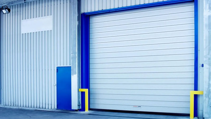 Puerta industrial rápida apilable