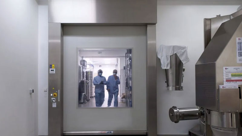 Puertas industriales para salas blancas